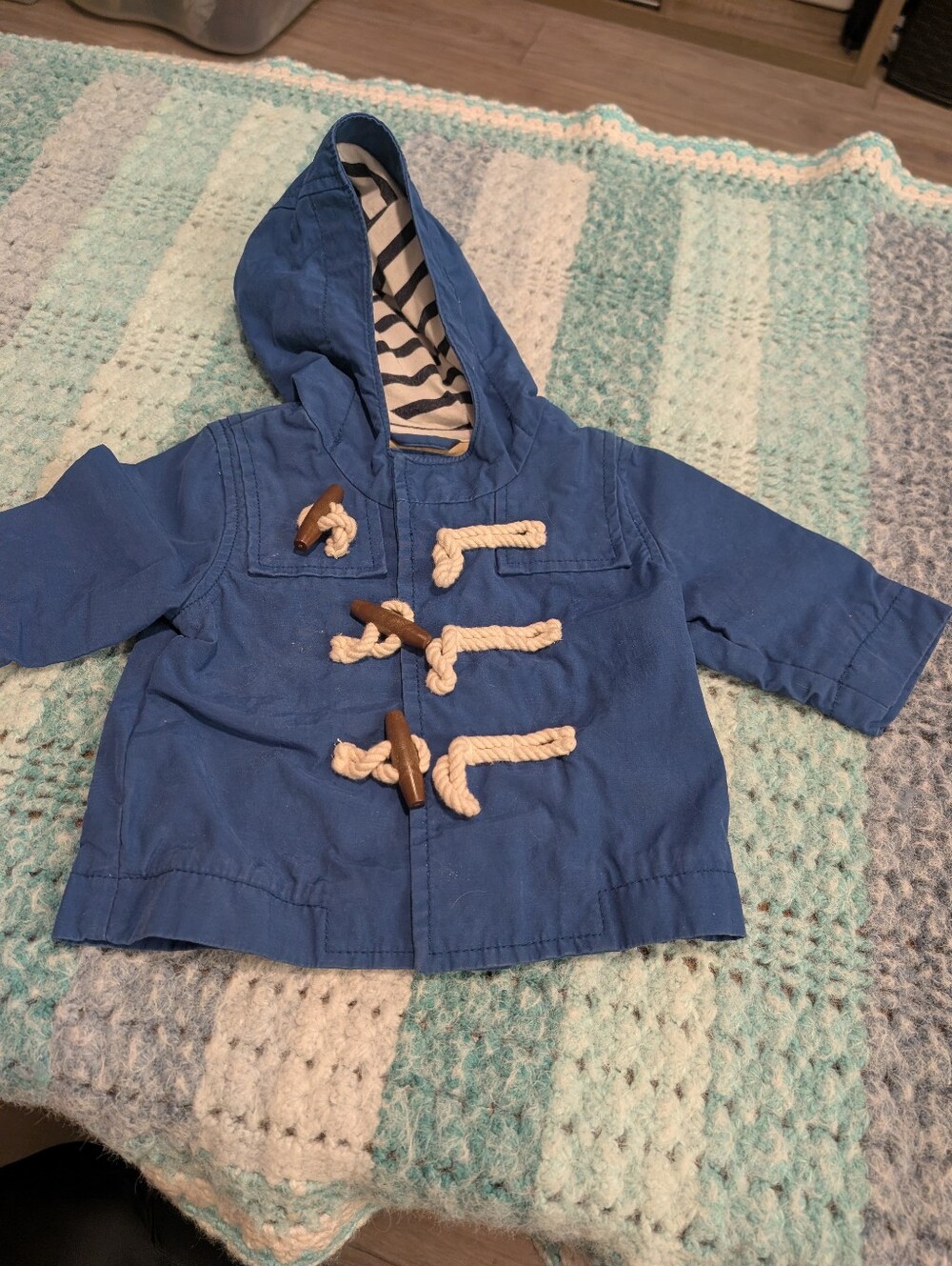 Bany Gap Paddington Bear Baby Hooded Toggle Jacket - Size 0-6 Months